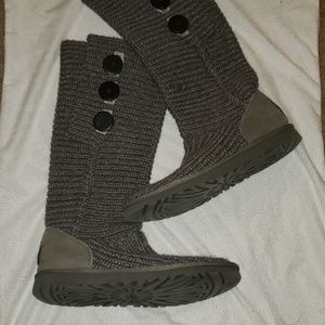 UGG Shoes - Ugg cable knit gray button boots UGG Shoes - Ugg cable knit gray button boots